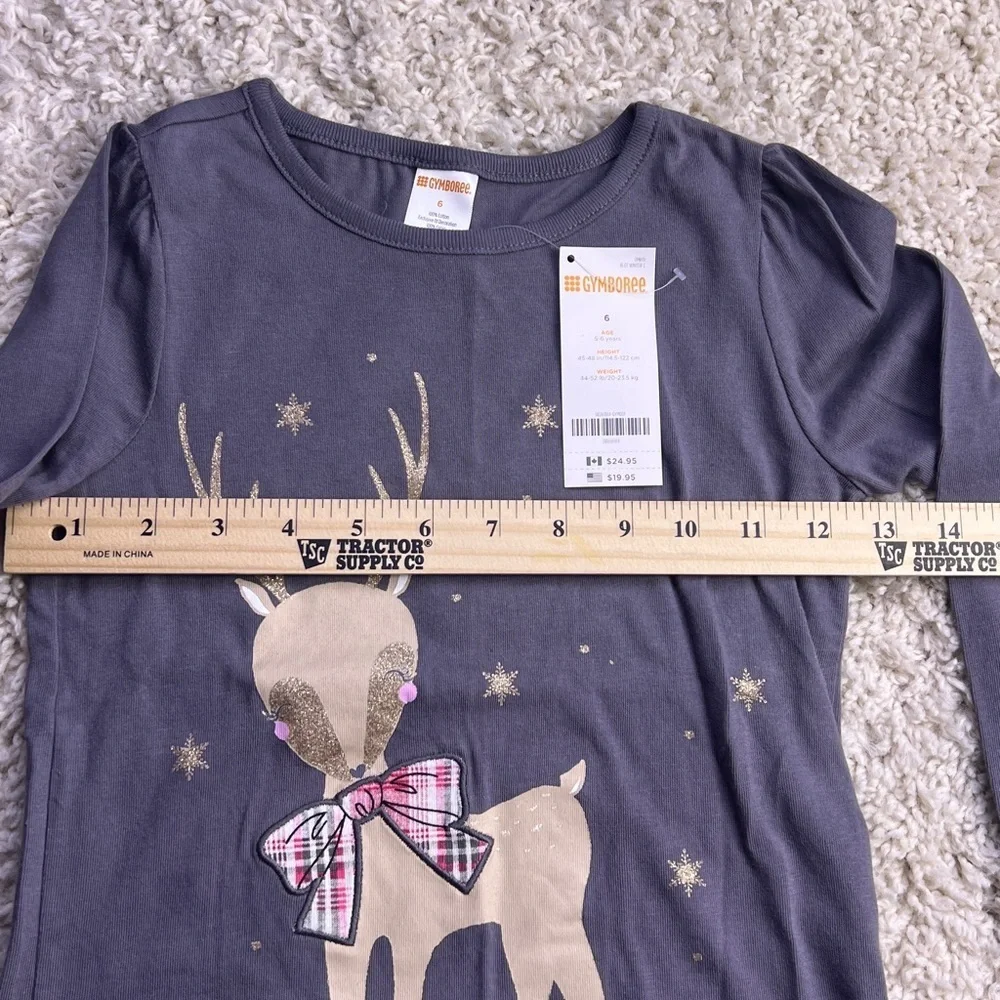 GIRLS GYMBOREE HOLIDAY TOP SIZE 6 NWT